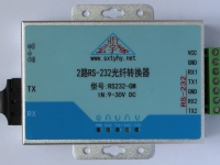 工業級 2路RS232 轉光纖轉換器 收發器 單模雙纖 SC方口 600W防雷